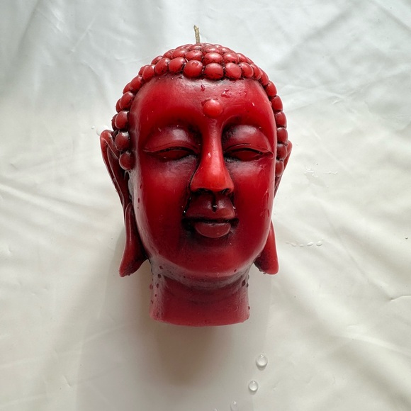 Red Buddha Head Candle - Picture 6 of 8